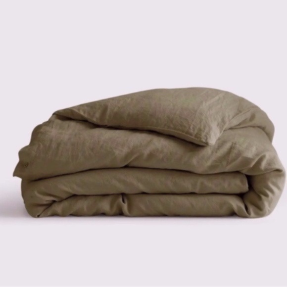 Quince Other - NWT Quince European Linen Queen Duvet Cover Aloe